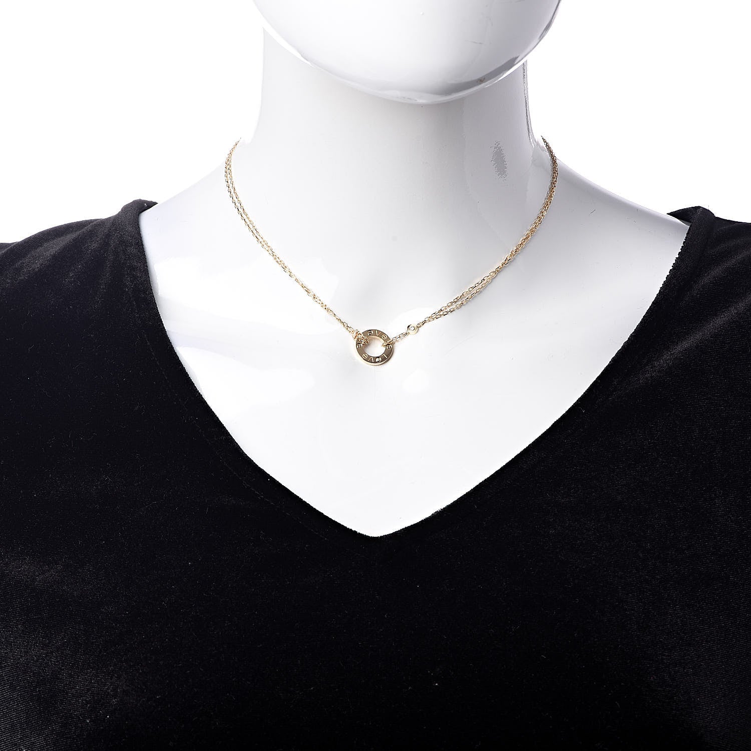Cartier 18K Yellow Gold 2 Diamond LOVE Necklace 2 of 7