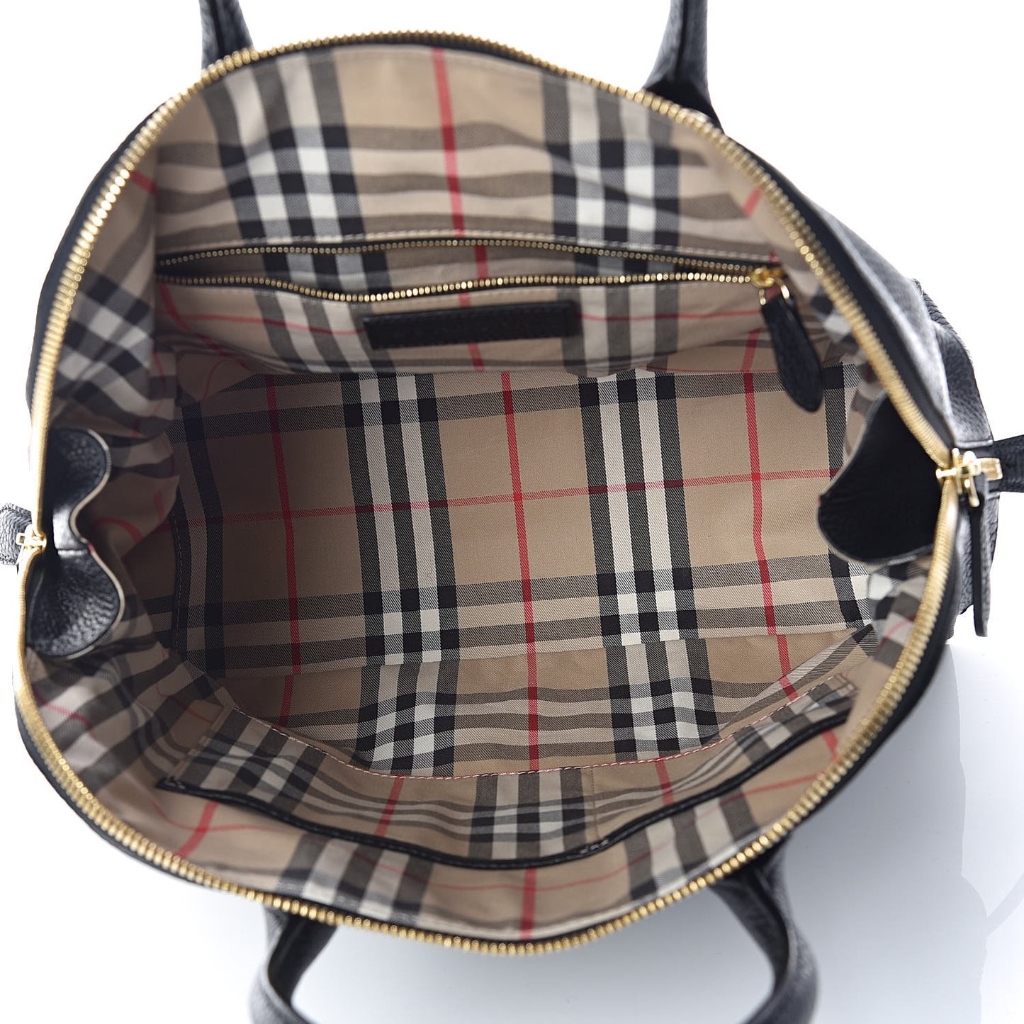London Grainy Calfskin Medium Greenwood Bowling Bag Black