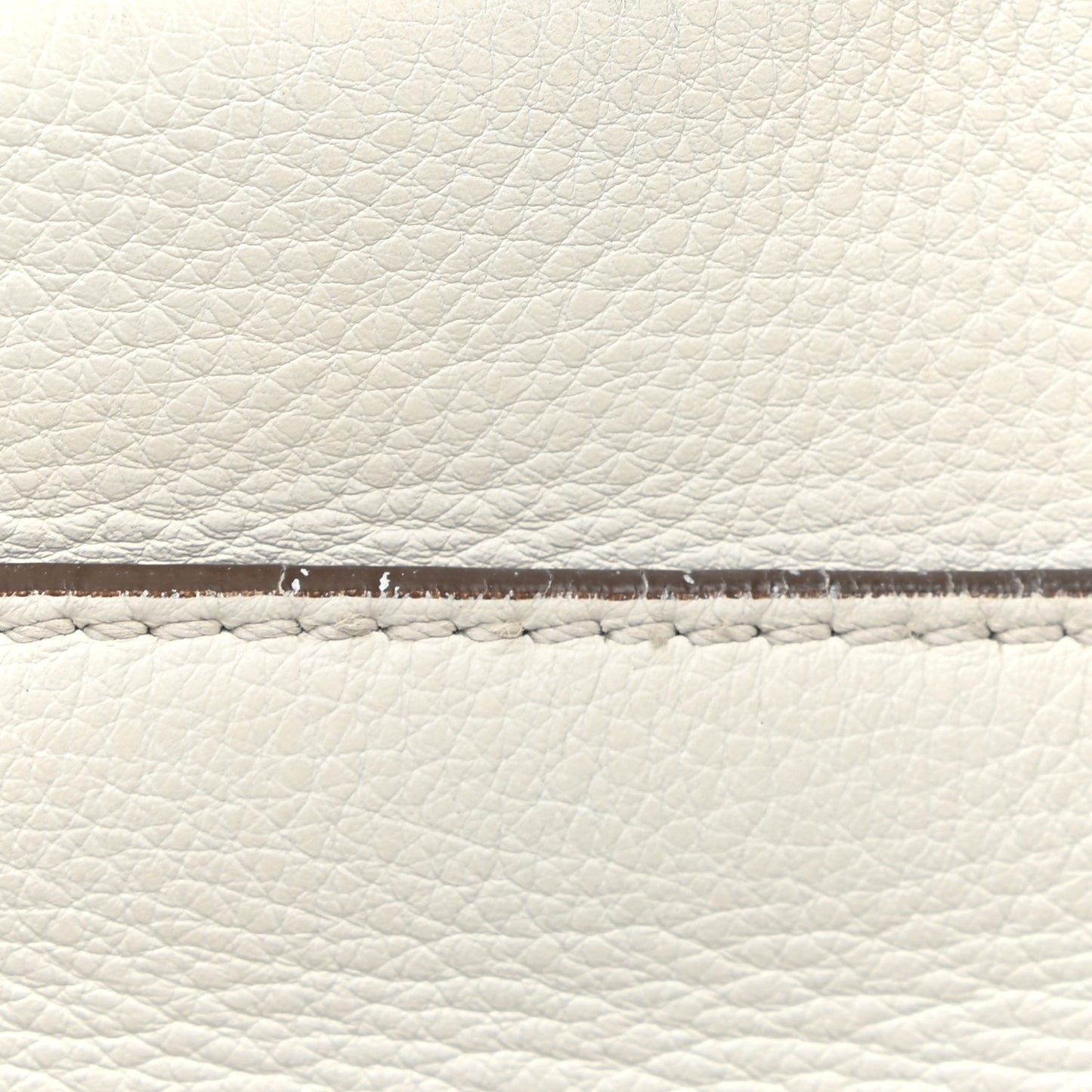 Calfskin Fur Monster Eyes Large Peekaboo Iconic Satchel White