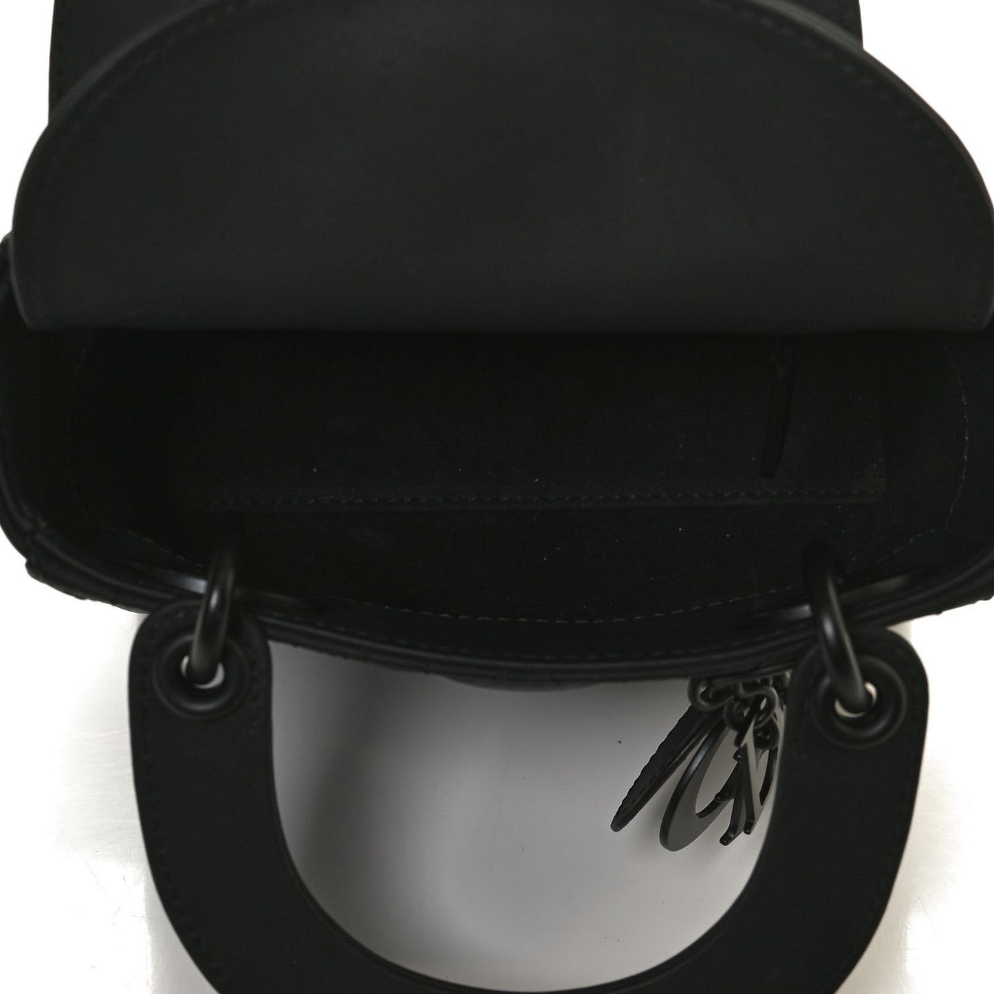 Ultra Matte Calfskin Cannage Mini Lady Dior Black