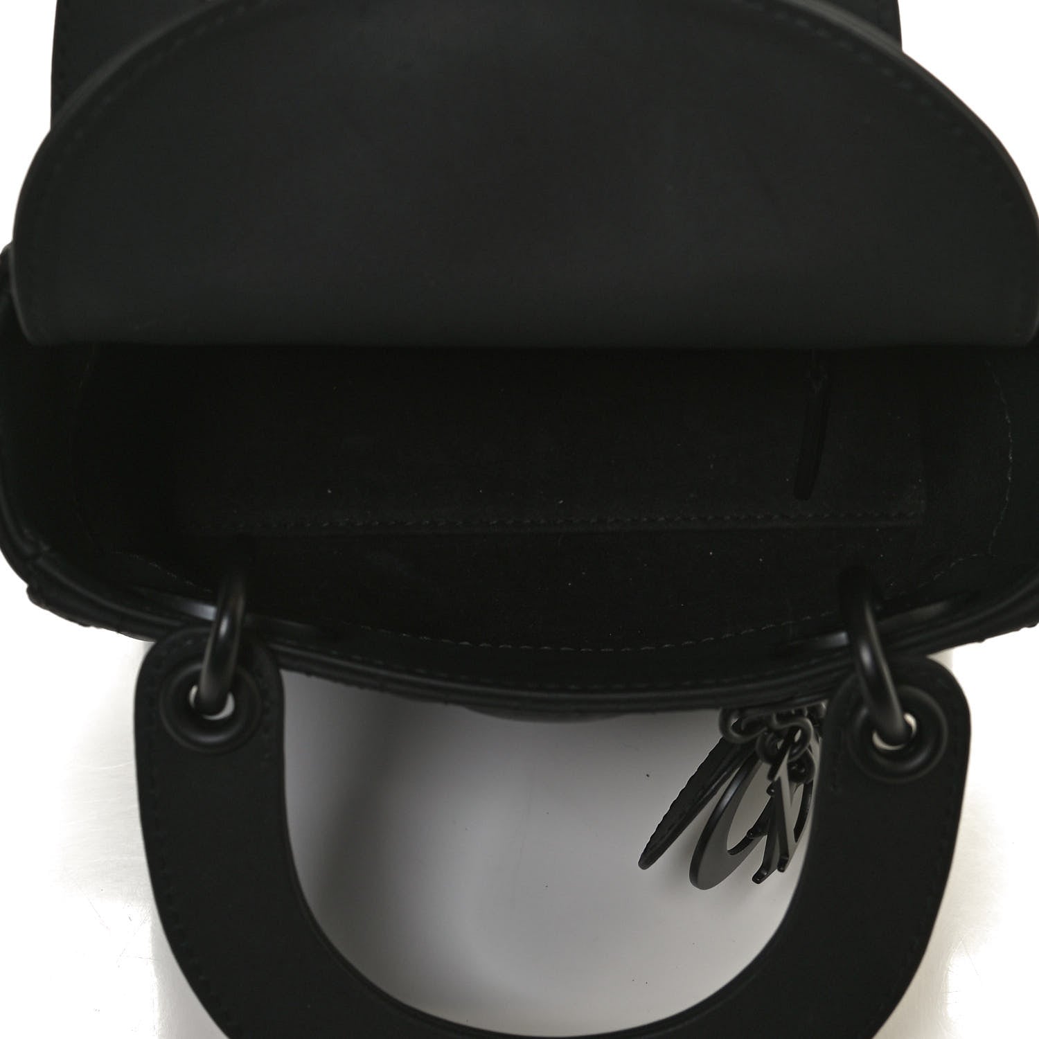 Christian Dior Ultra Matte Calfskin Cannage Mini Lady Dior Black 7 of 10