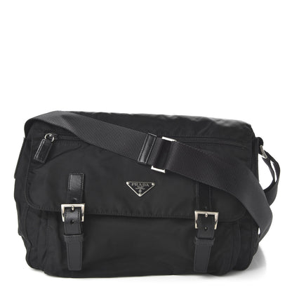 Prada Nylon Vela Messenger Bag Black 1 of 9
