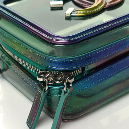 Chanel PVC Patent Calfskin Patent Lambskin Small CC Vanity Case Green 9 of 10