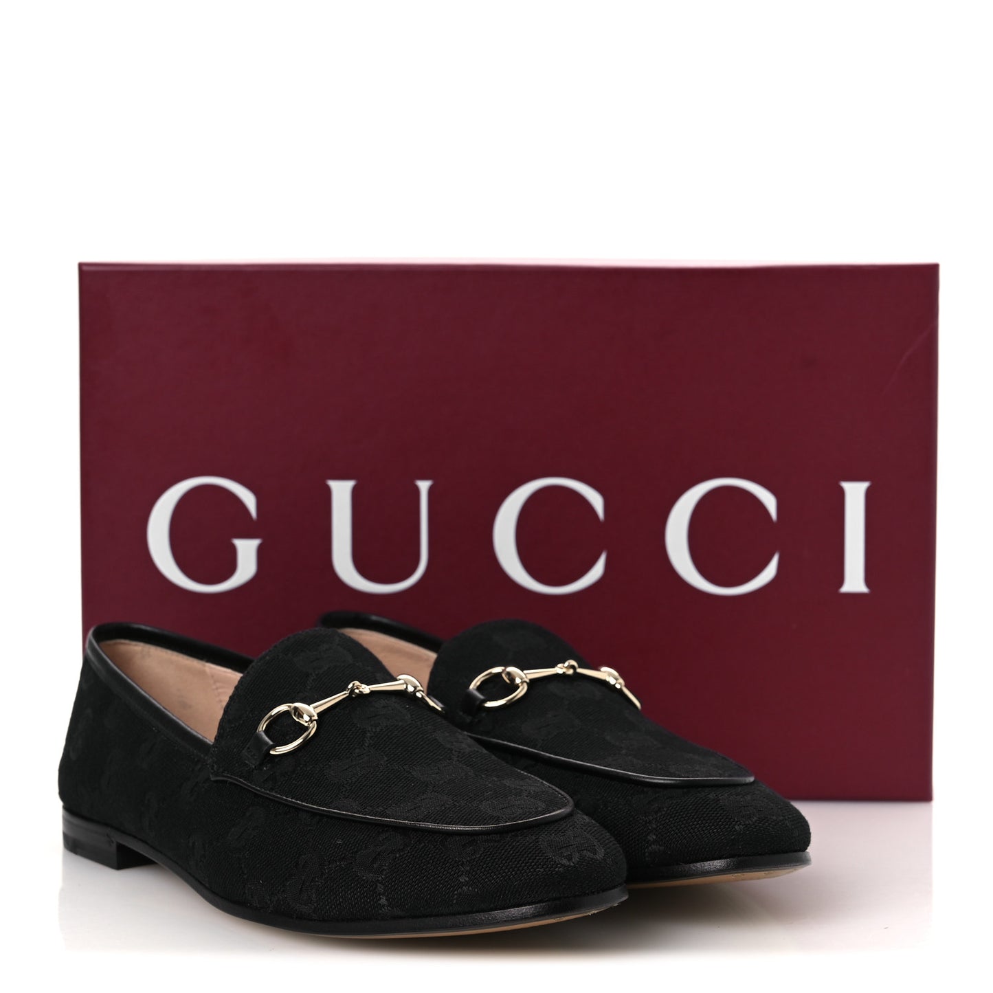 Monogram Jumbo GG Malaga Kid Horsebit Womens Jordaan Loafers 38 Black