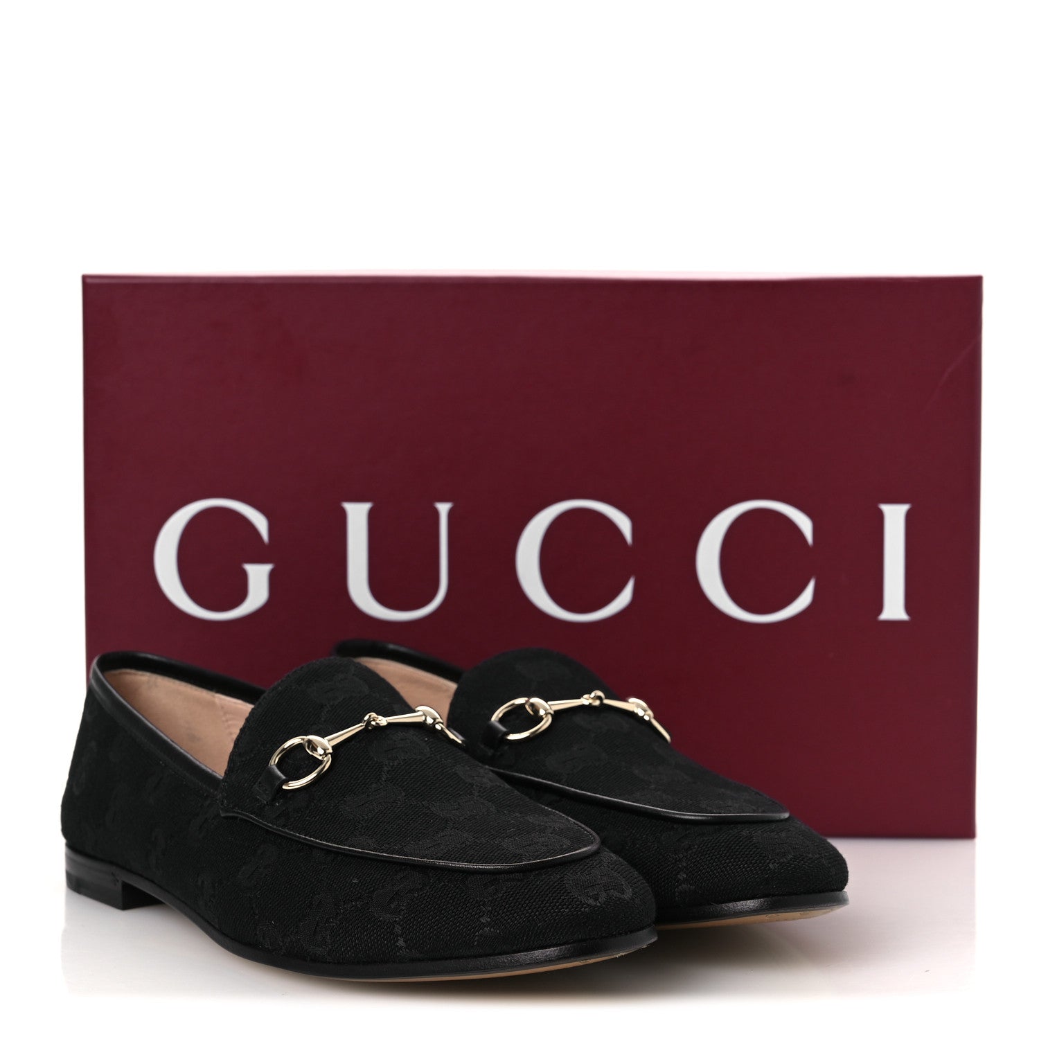 Gucci Monogram Jumbo GG Malaga Kid Horsebit Womens Jordaan Loafers 38 Black 11 of 11