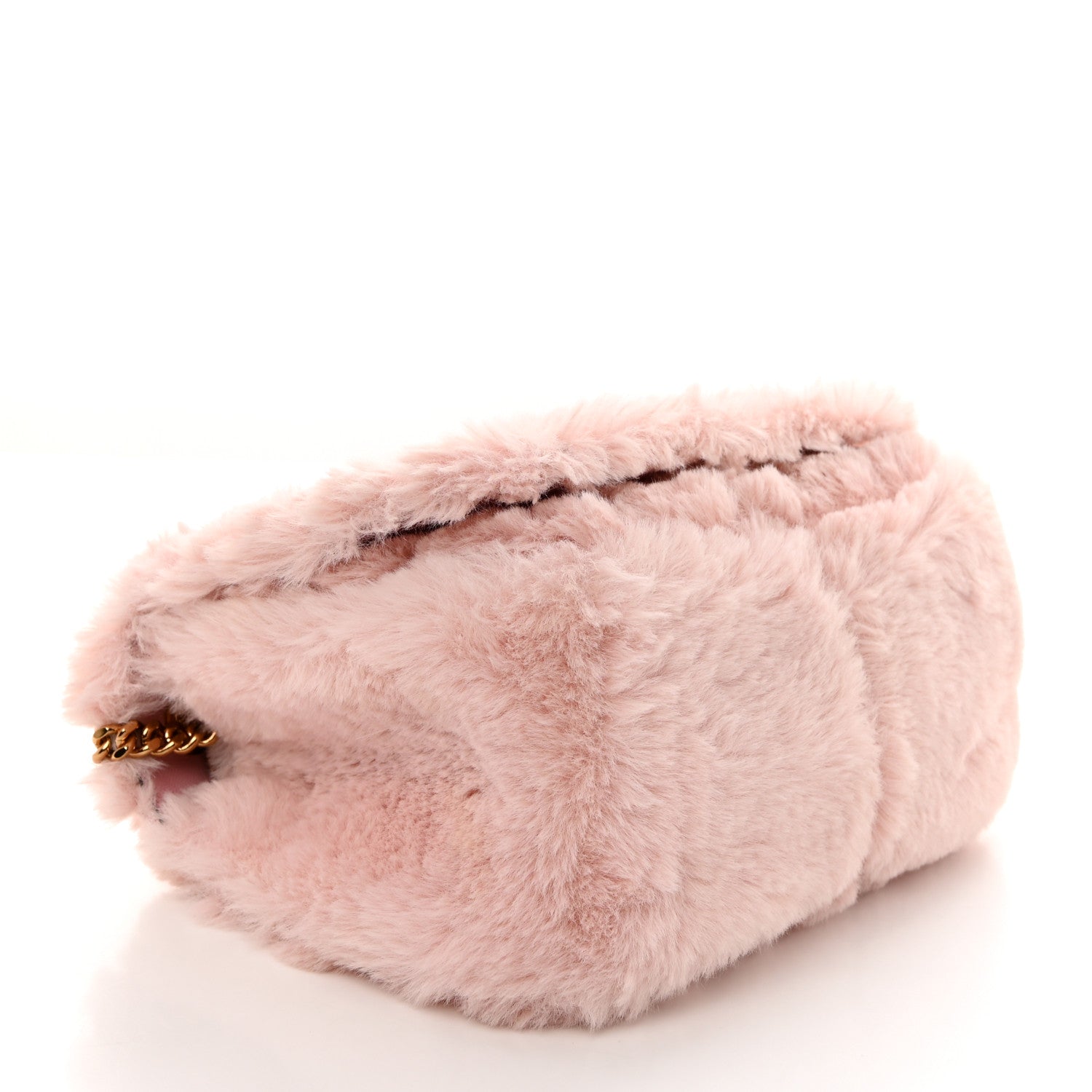 Versace Faux Fur Quilted Virtus Shoulder Bag English Rose 4 of 10