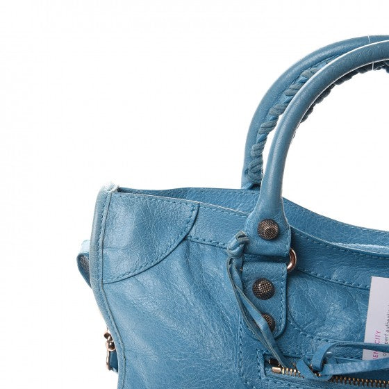 Balenciaga Agneau Giant 12 Rose Gold Hardware City Bleu Indigo 11 of 16