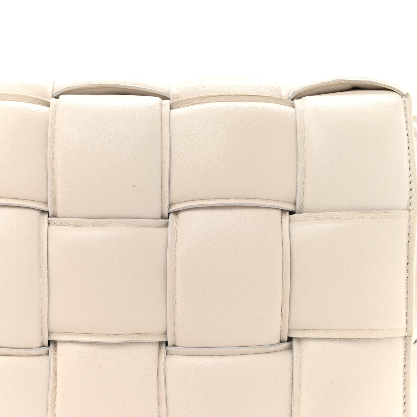 Nappa Maxi Intreccio Padded Cassette Crossbody Bag Chalk Chalk