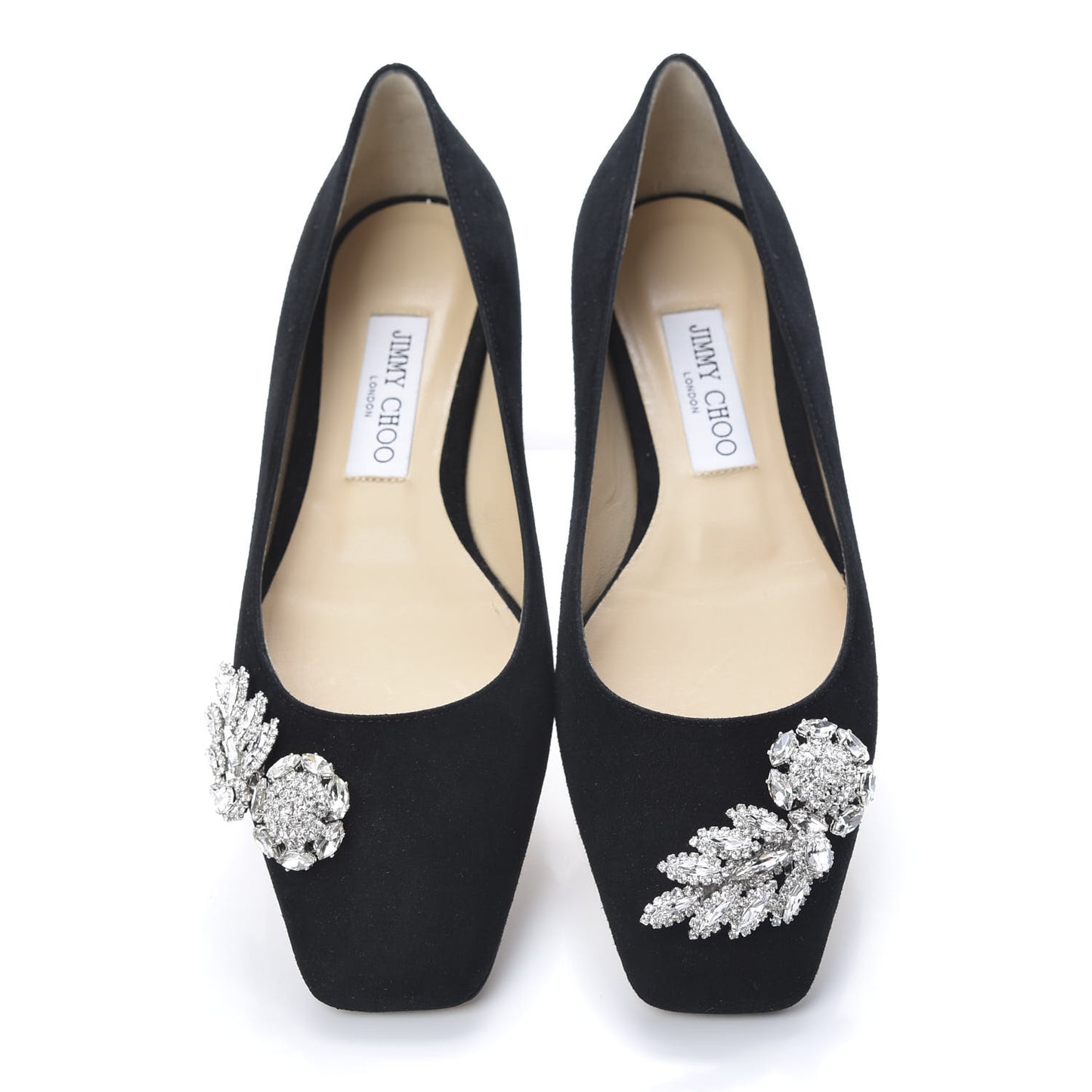 Suede Crystal Mirele Ballet Flat 37 Black