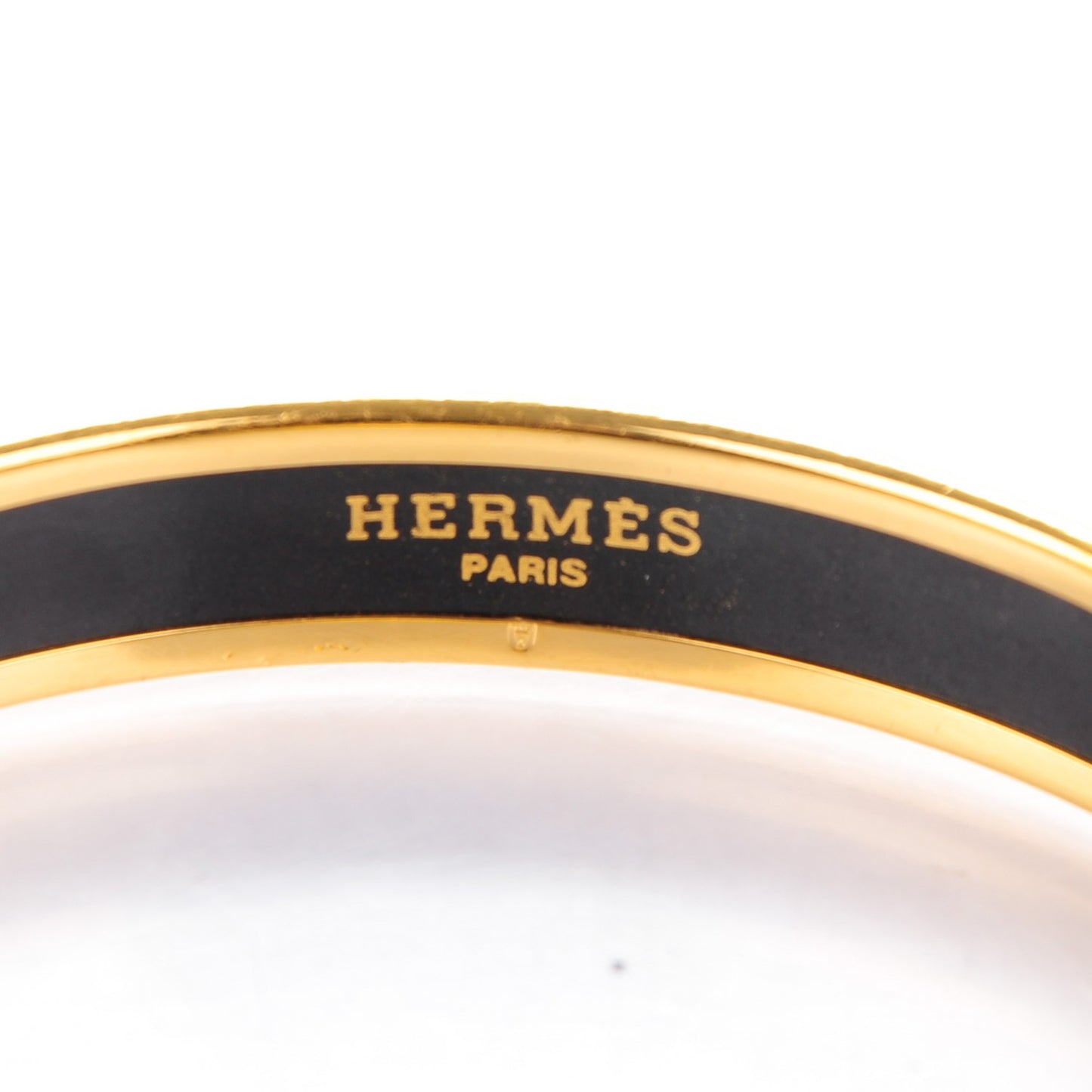 Enamel Printed Narrow Caleche Bracelet 65 Black