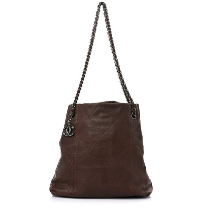 Chanel Lambskin Soft Touch Shoulder Bag Dark Brown 1 of 12