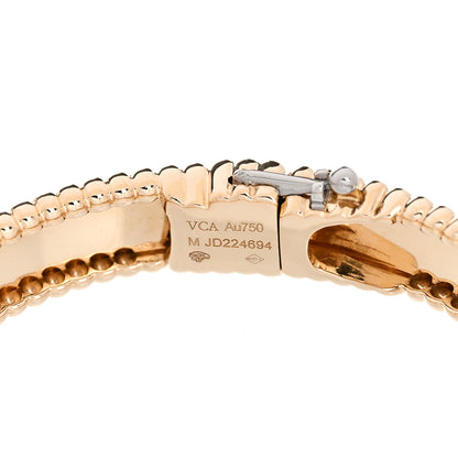 Van Cleef & Arpels 18K Yellow Gold Perlee Signature Bangle Bracelet M 4 of 5