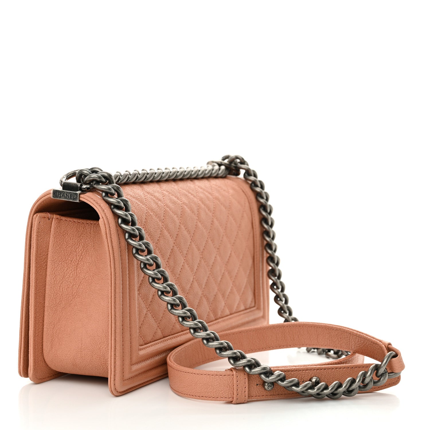 Chanel Caviar Quilted Medium Boy Flap Light Brown 3 of 10