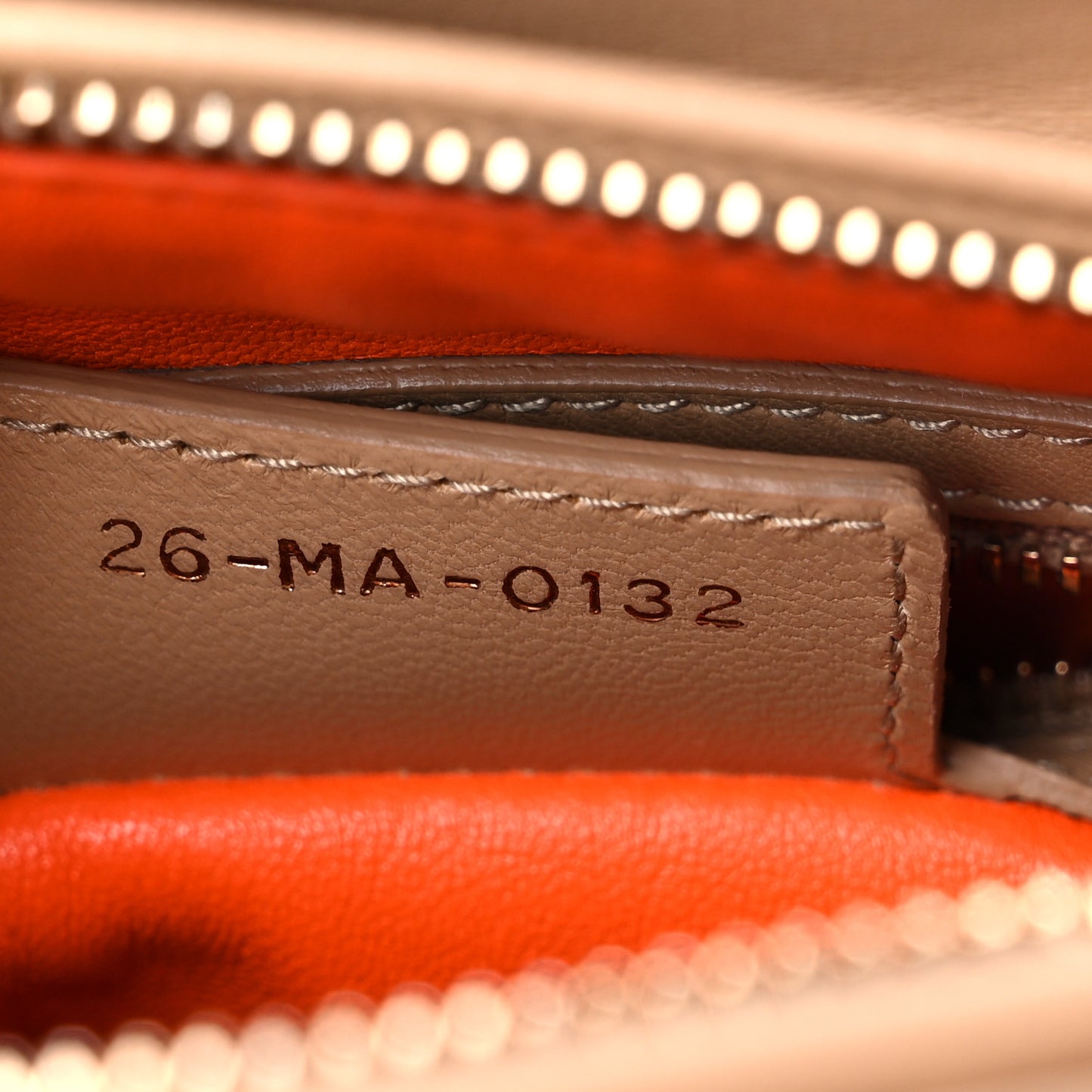 Calfskin Suede Cutout Stars Medium Lady Dior Beige Orange