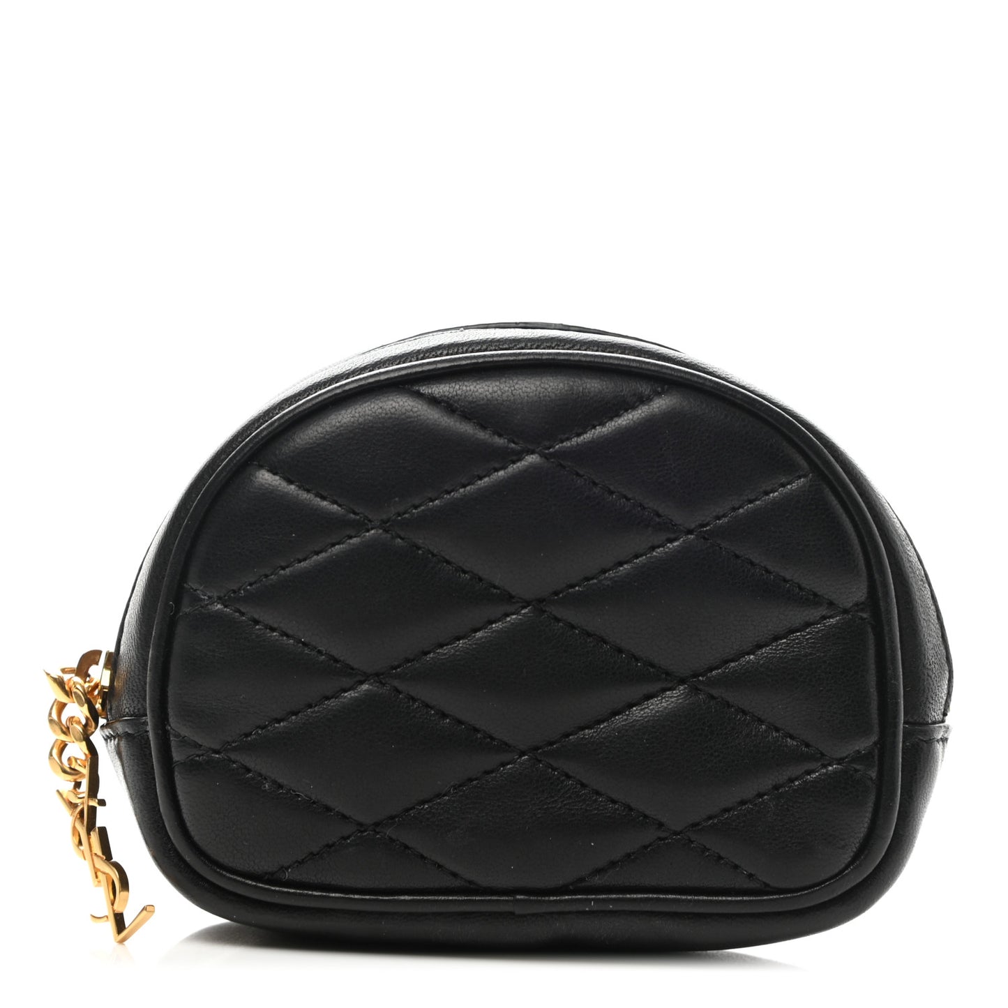 Lambskin Quilted Lolita Cosmetic Pouch Black