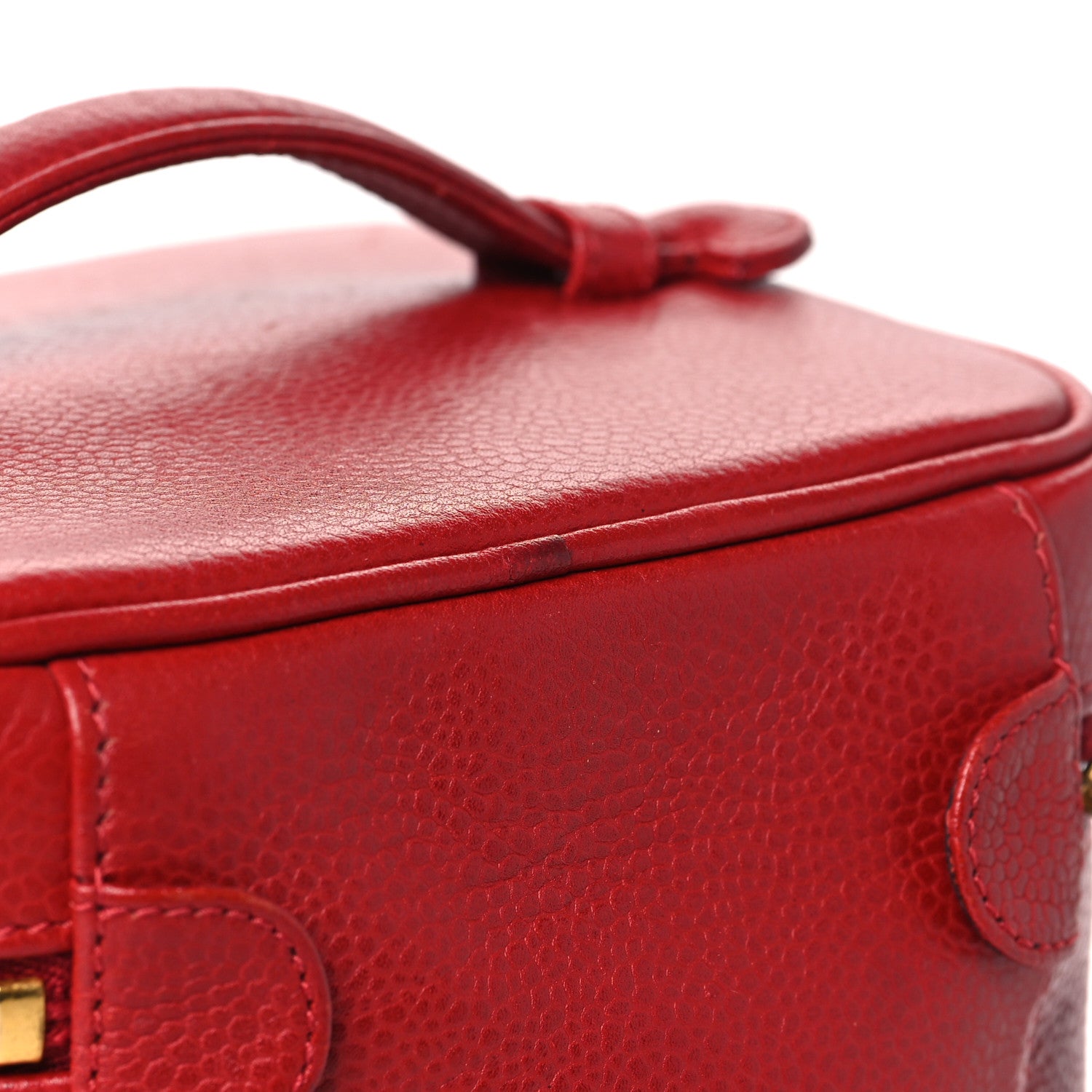 Chanel Caviar Vanity Cosmetic Case Red 12 of 13