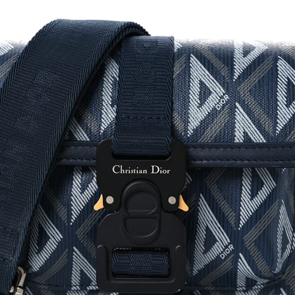 Christian Dior Coated Canvas CD Diamond Mini Hit The Road Bag Navy Blue 8 of 13