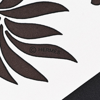 Hermes Silk Les Leopards Scarf 90 Black White Rouge 4 of 5