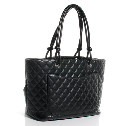 Chanel Calfskin Quilted Large Cambon Tote Black 3 of 9