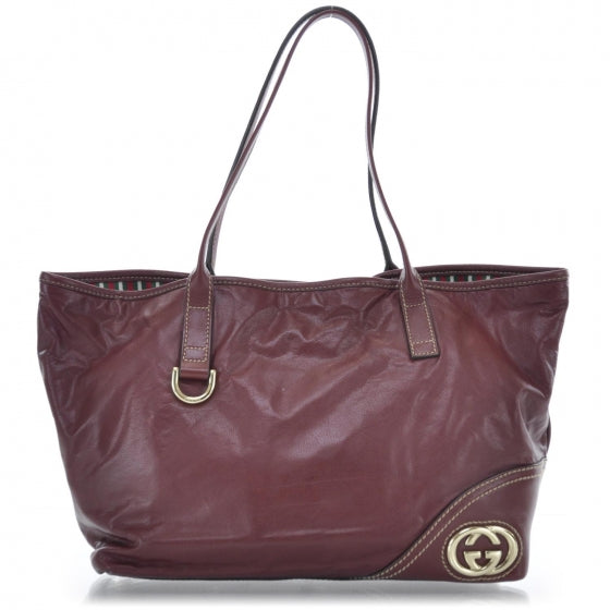 Gucci Leather New Britt Tote Red 1 of 9