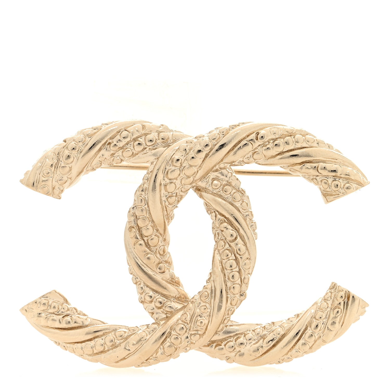 Chanel Twisted CC Brooch Light Gold 1 of 3