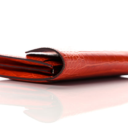 Hermes Shiny Alligator Constance Long Wallet Sanguine 10 of 17