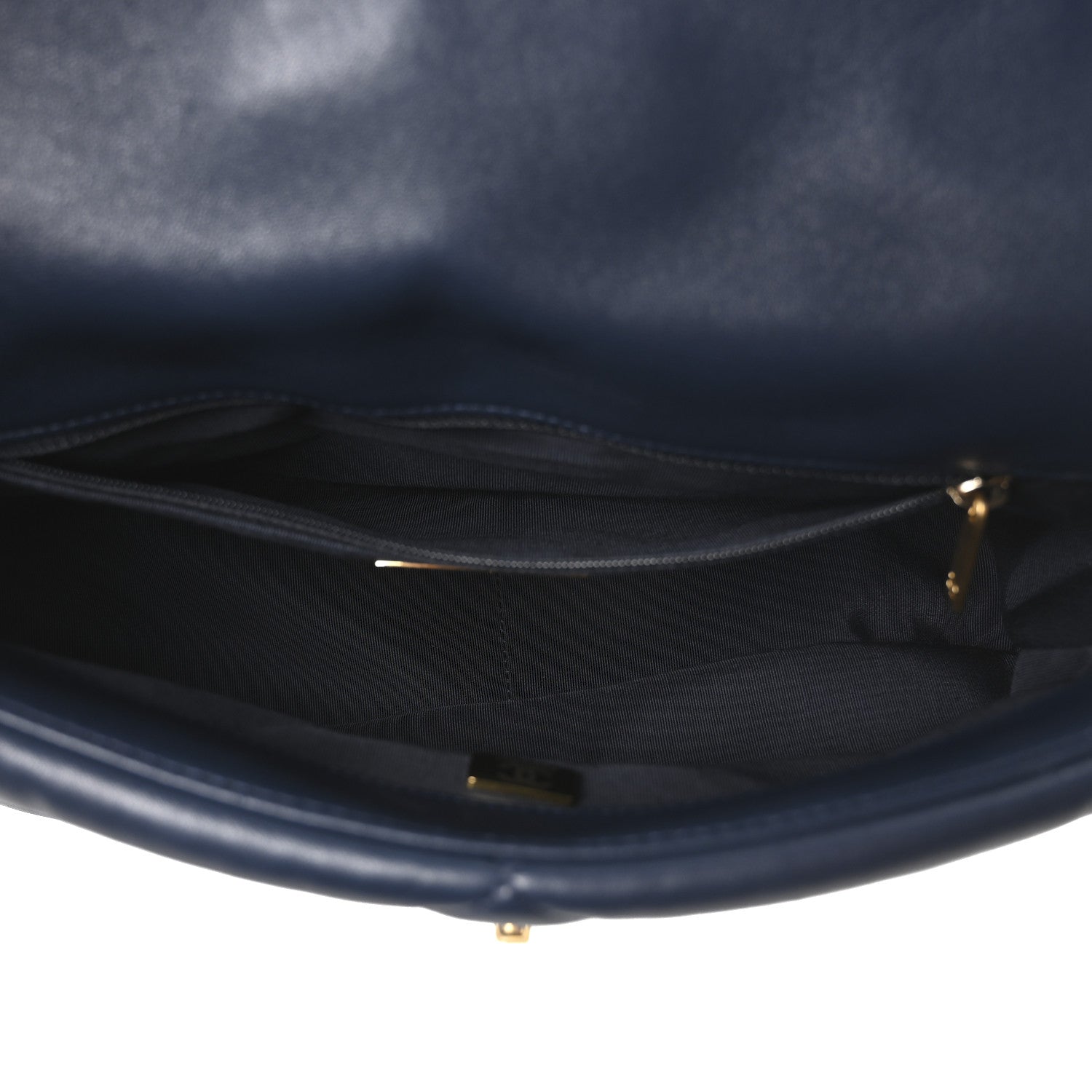 Chanel Lambskin Quilted Large Chanel 19 Flap Dark Blue 5 of 11