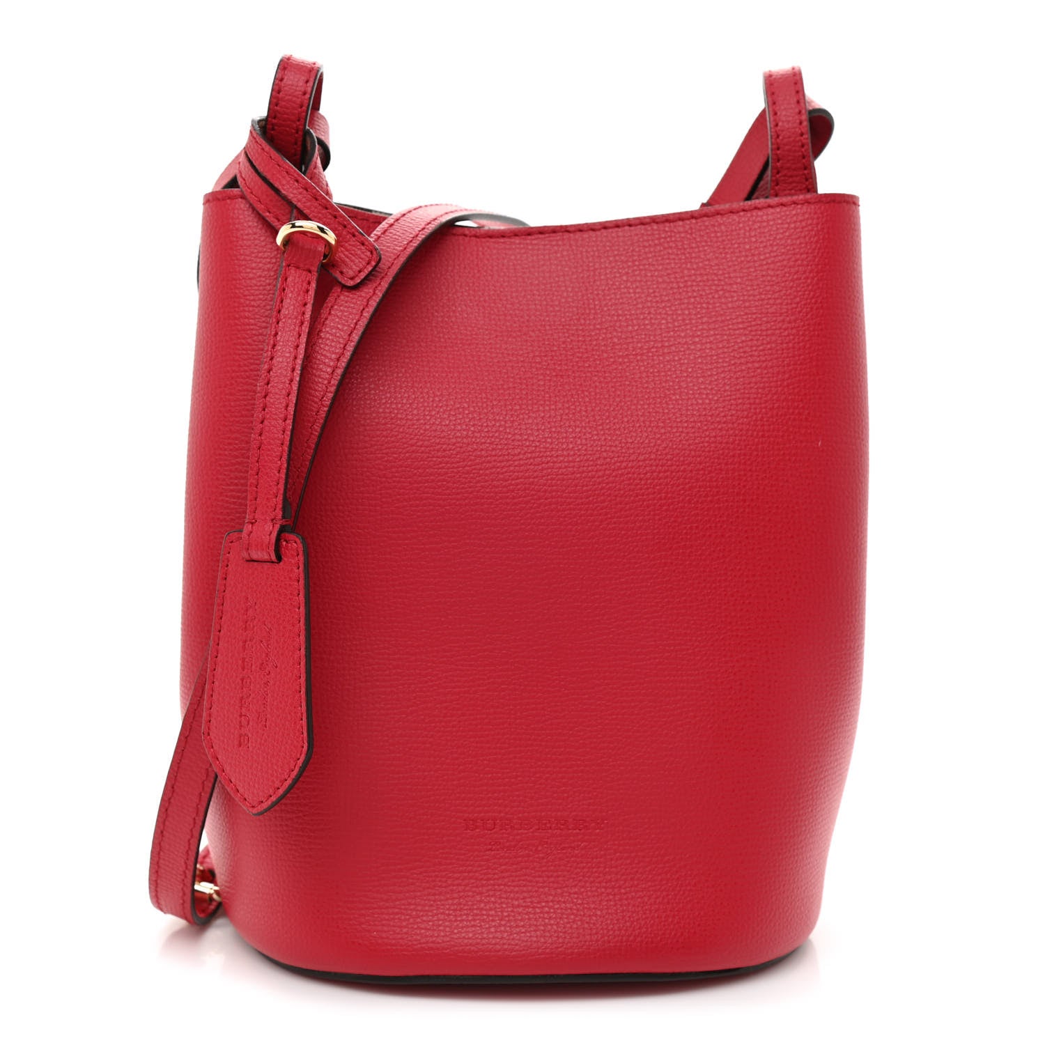 Burberry Haymarket Check Colours Small Lorne Bucket Crossbody Poppy Red 1 of 9