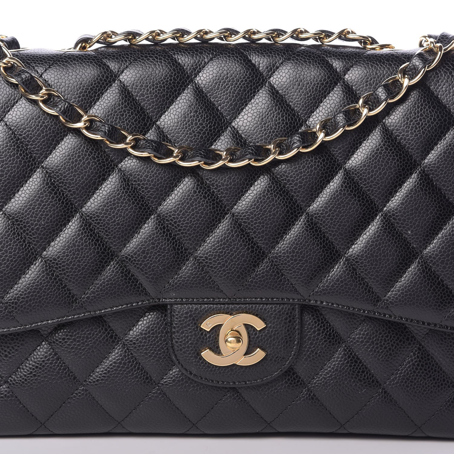 Chanel Caviar Quilted Jumbo Single Flap Black 9 of 14