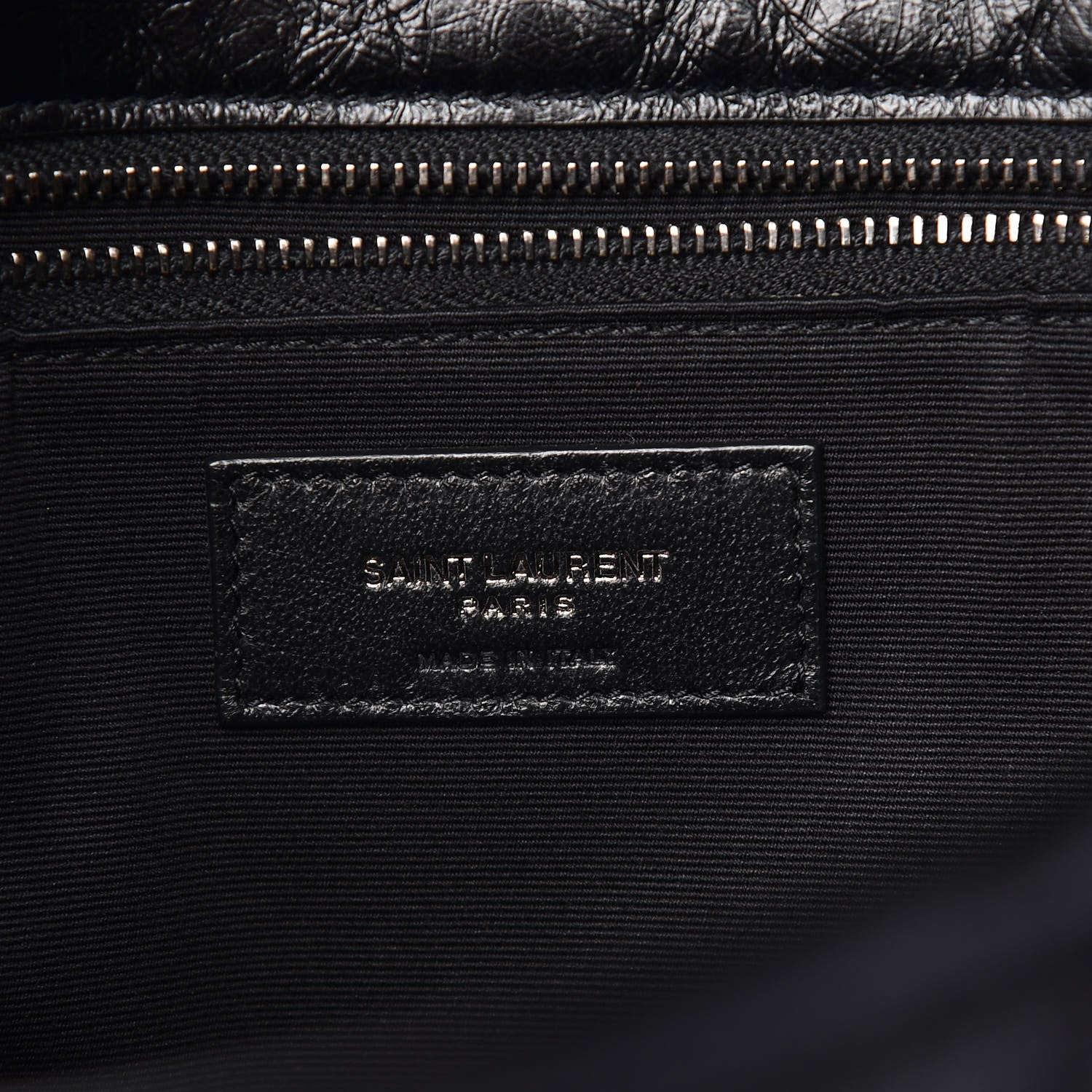 Saint Laurent Crinkled Calfskin Matelasse Monogram Large Niki Chain Satchel Black 6 of 10