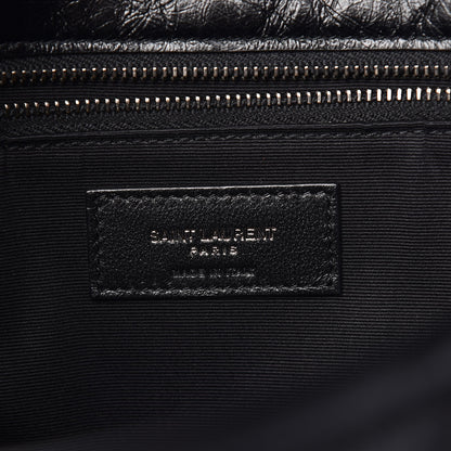 Saint Laurent Crinkled Calfskin Matelasse Monogram Large Niki Chain Satchel Black 6 of 10