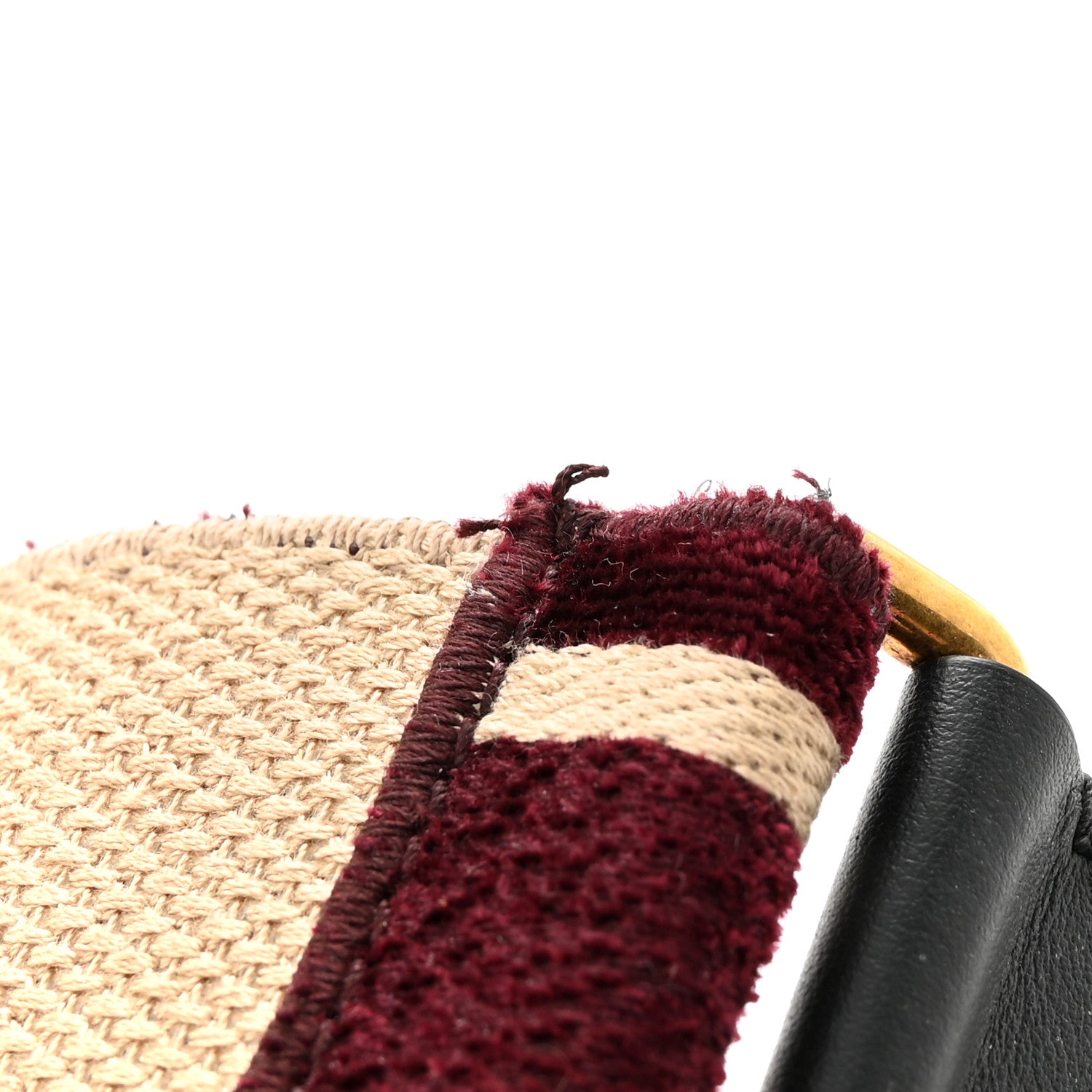 Christian Dior Canvas Velvet Embroidered Shoulder Strap Bordeaux 5 of 6