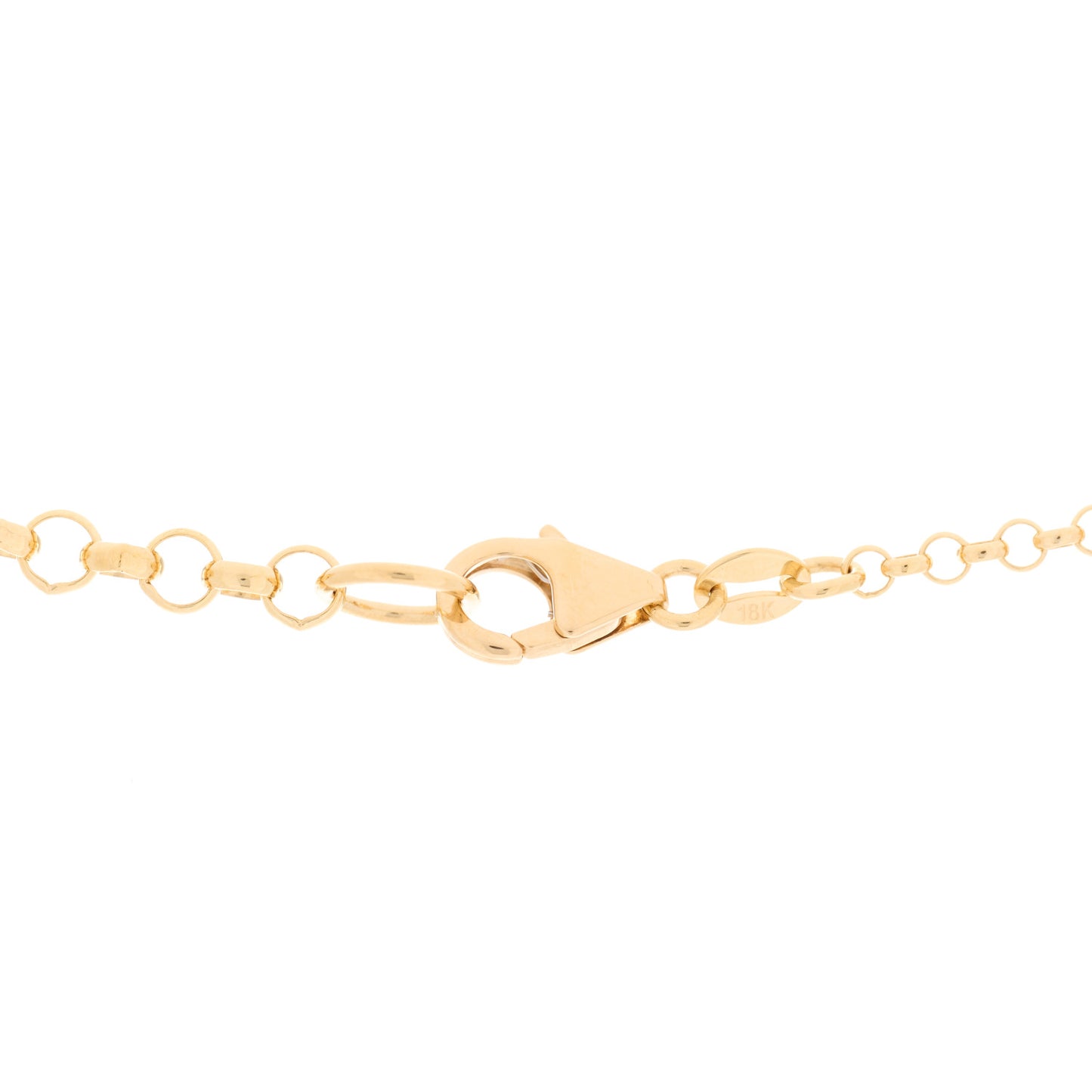18K Yellow Gold Diamond Medium Radiating Heart Medallion Mixed Chain Necklace