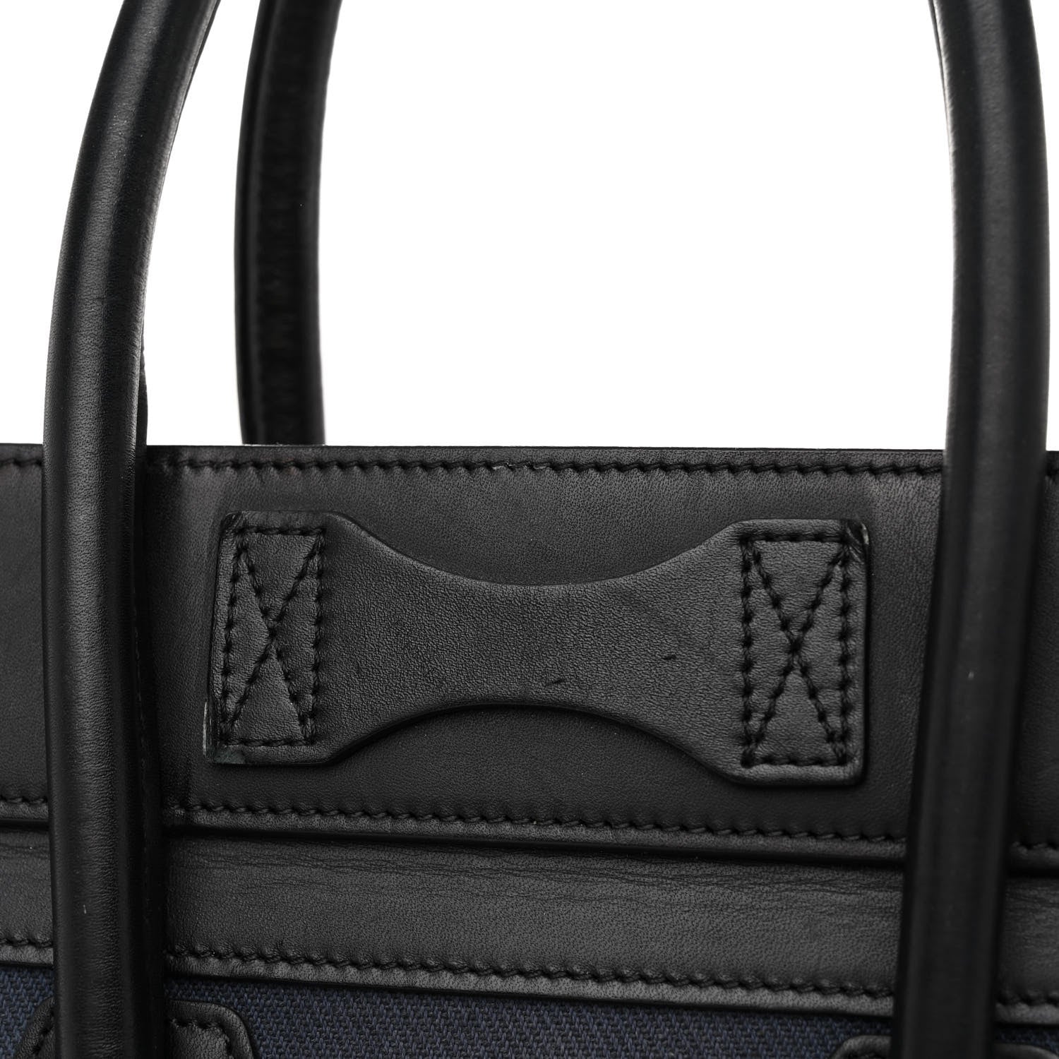 Celine Canvas Smooth Calfskin Micro Tri-Color Luggage Navy Blue 11 of 12