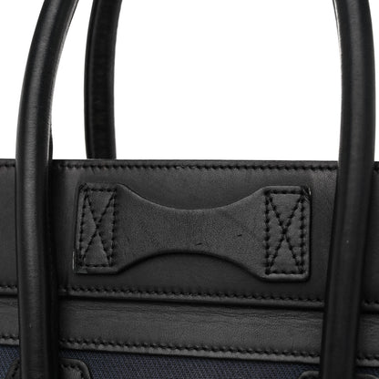 Celine Canvas Smooth Calfskin Micro Tri-Color Luggage Navy Blue 11 of 12