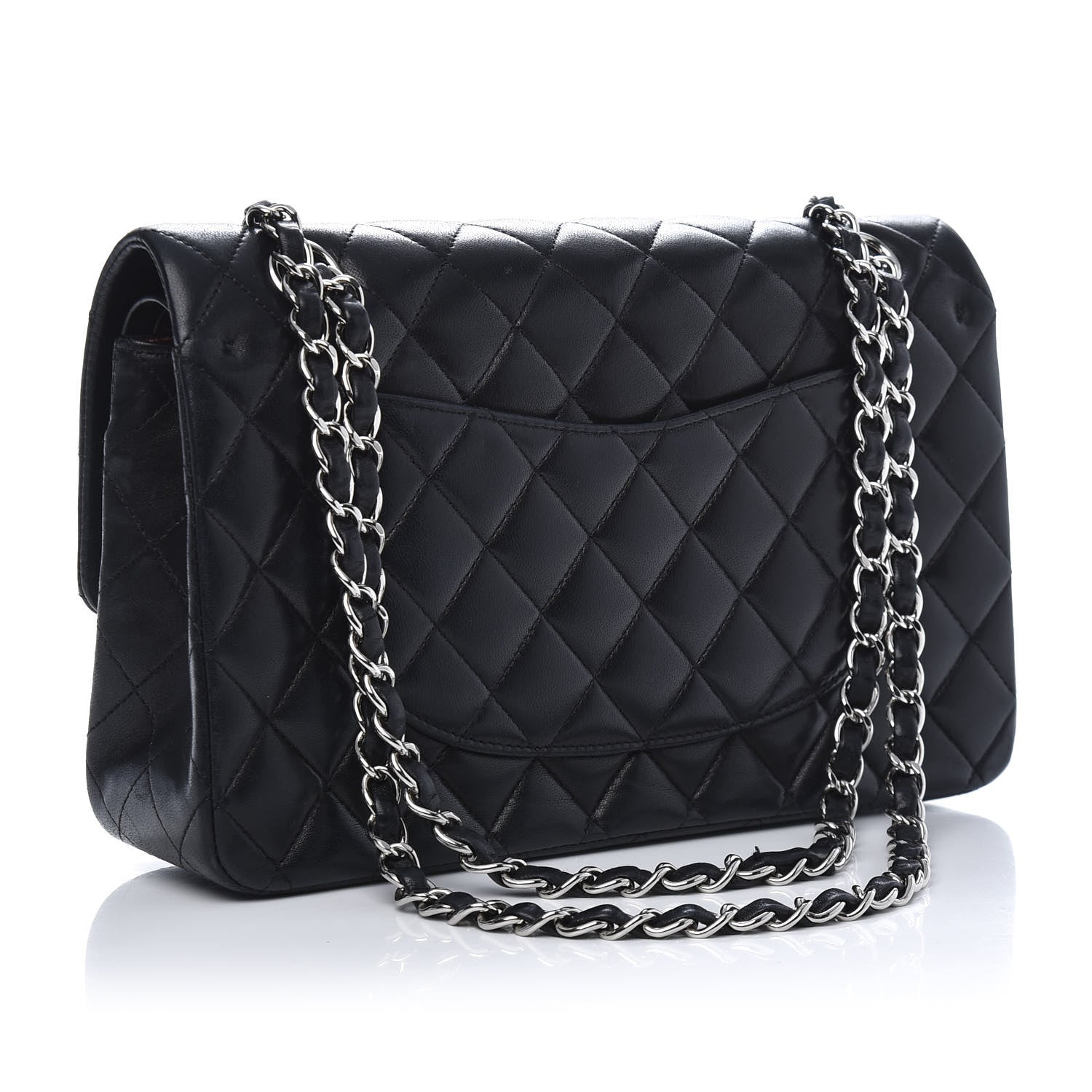 Chanel Lambskin Quilted Medium Double Flap Black 3 of 21