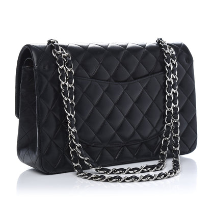Chanel Lambskin Quilted Medium Double Flap Black 3 of 21