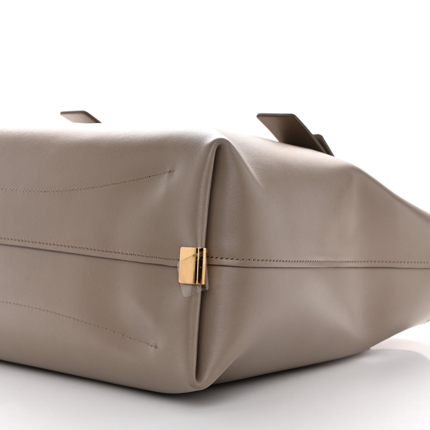 Shiny Calfskin Suede Medium C Zipped Tote Motty Grey