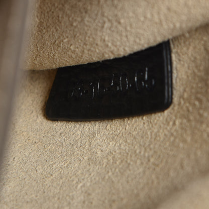 Chloe Grained Calfskin Lambskin Mini Bi-Color Drew Shoulder Bag Black Powder Beige 7 of 7