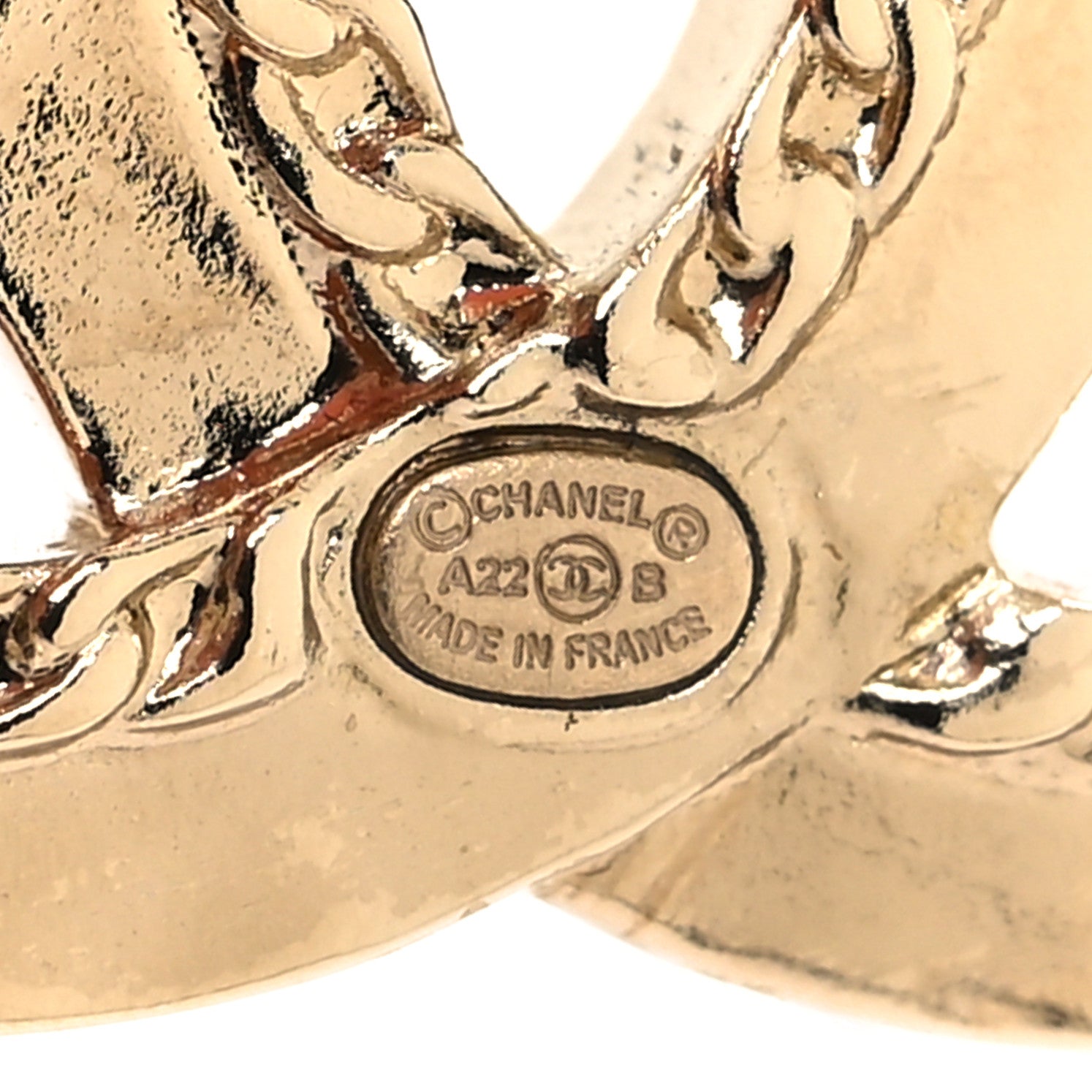 Chanel Metal Crystal CC Brooch Silver 3 of 4