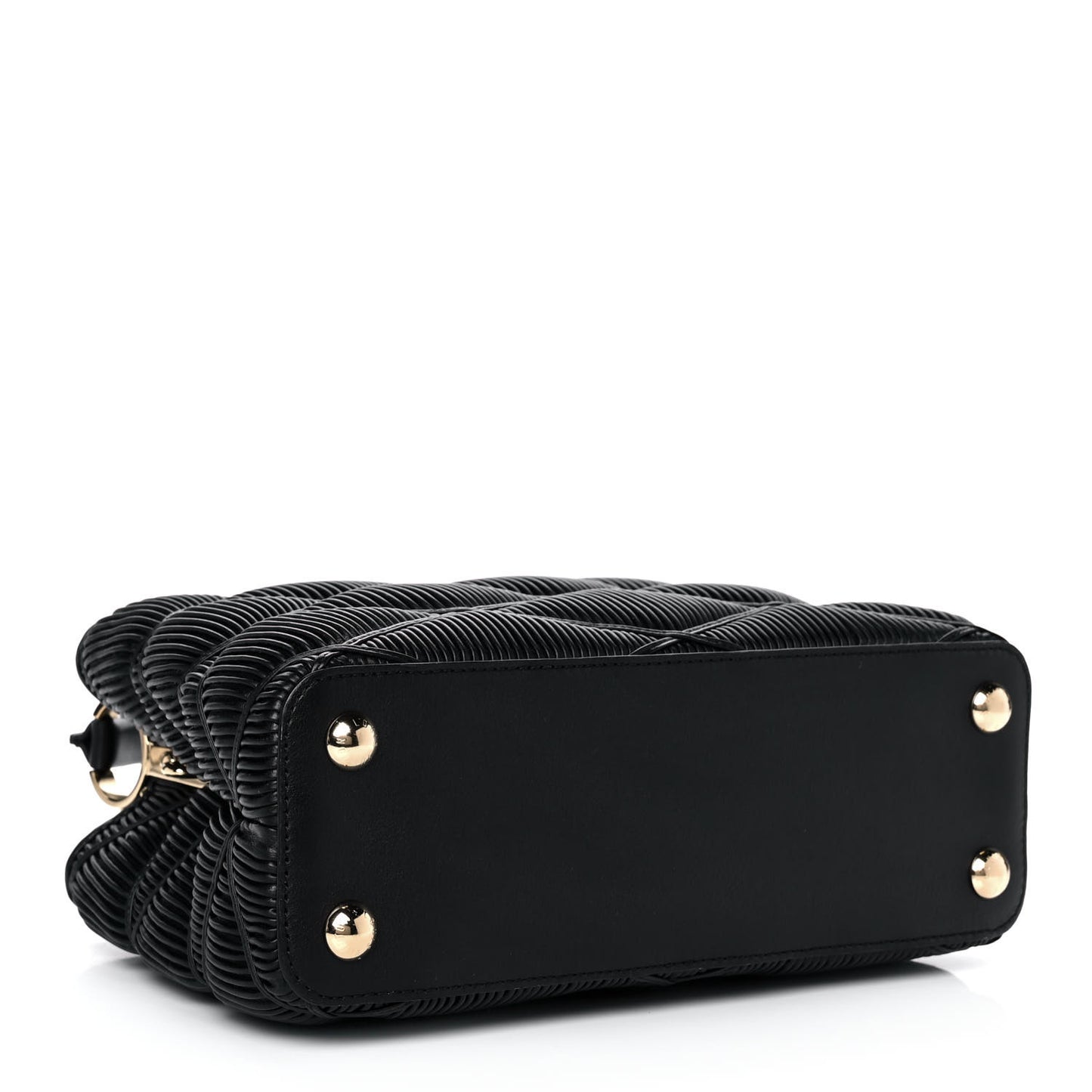 Calfskin Pleated Capucines BB Black