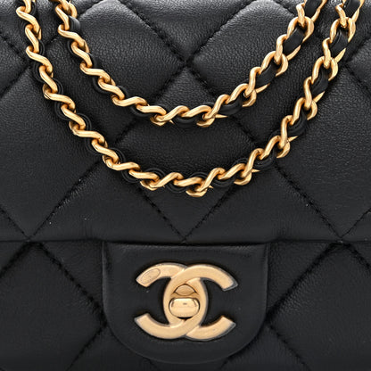 Chanel Lambskin Pearl Quilted Mini Flap Black 8 of 11