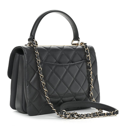 Chanel Lambskin Quilted Small Trendy CC Dual Handle Flap Bag Dark Grey 3 of 11