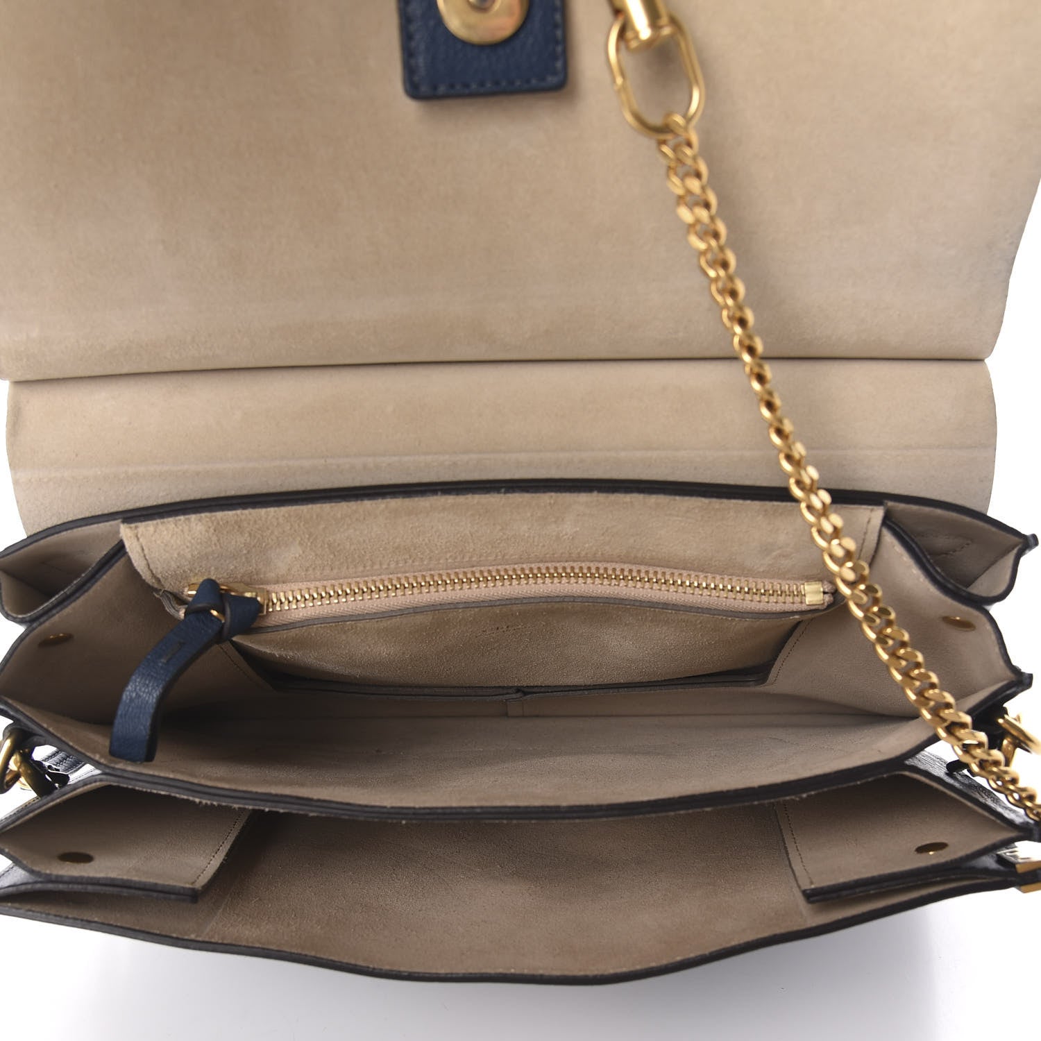 Chloe Calfskin Medium Faye Shoulder Bag Denim Blue 6 of 10