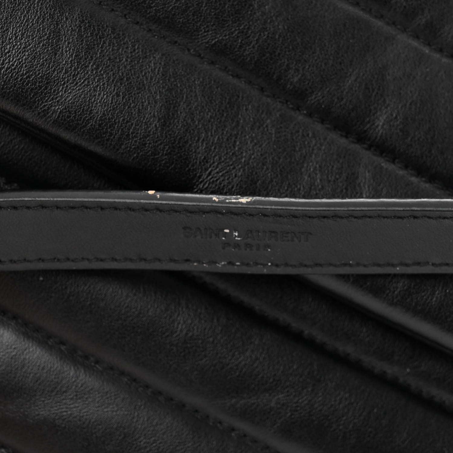 Saint Laurent Calfskin Y Quilted Monogram Monochrome Medium Loulou Chain Satchel Black 10 of 13