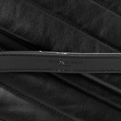 Saint Laurent Calfskin Y Quilted Monogram Monochrome Medium Loulou Chain Satchel Black 10 of 13