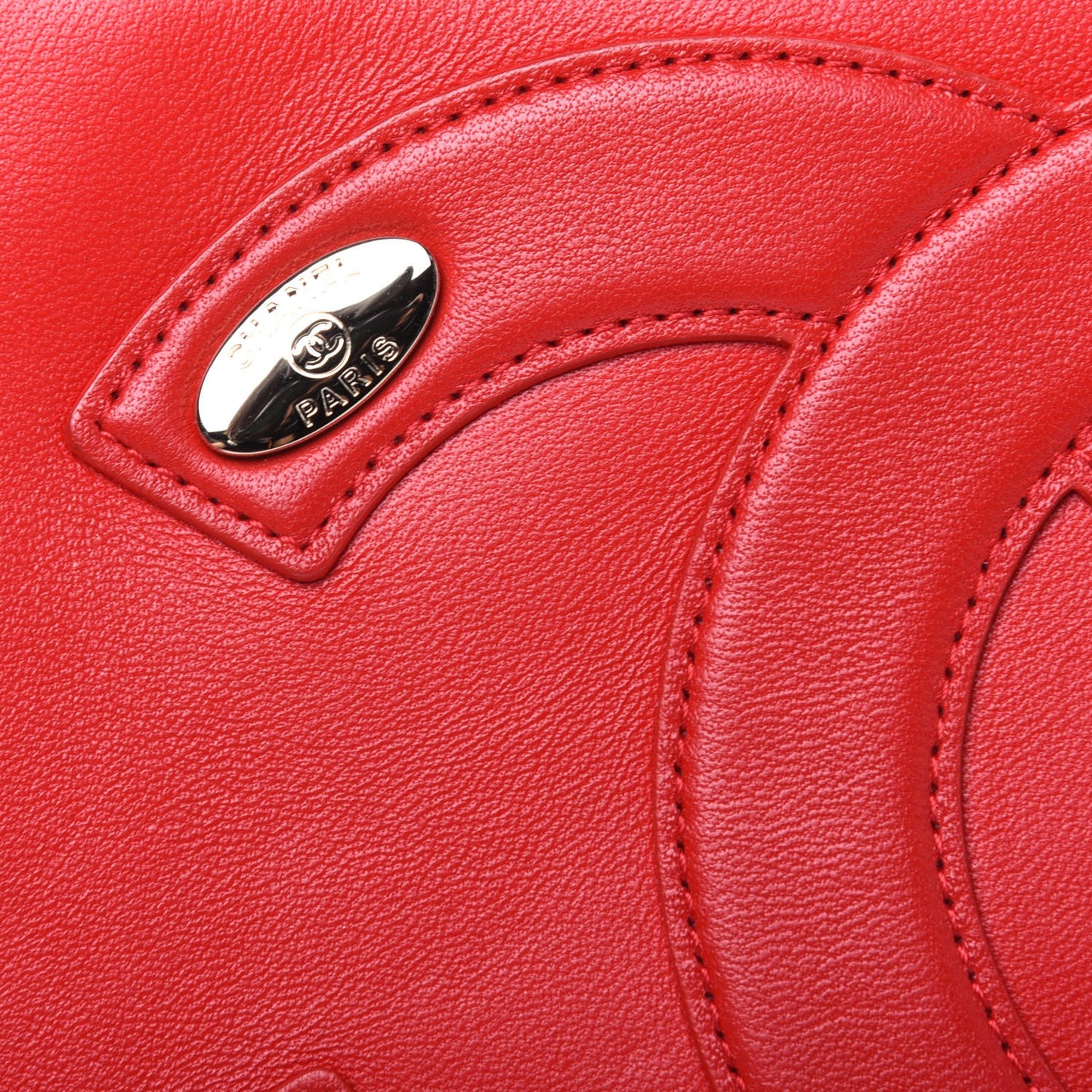 Lambskin CC Mania Waist Belt Bag Red