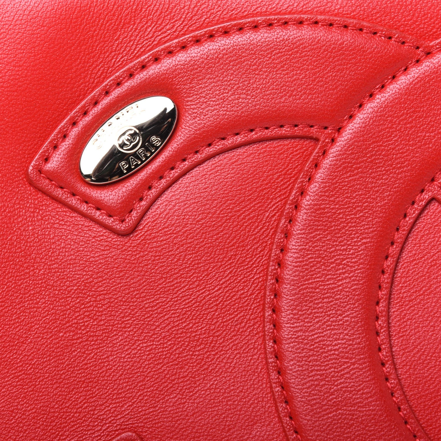 Chanel Lambskin CC Mania Waist Belt Bag Red 12 of 15