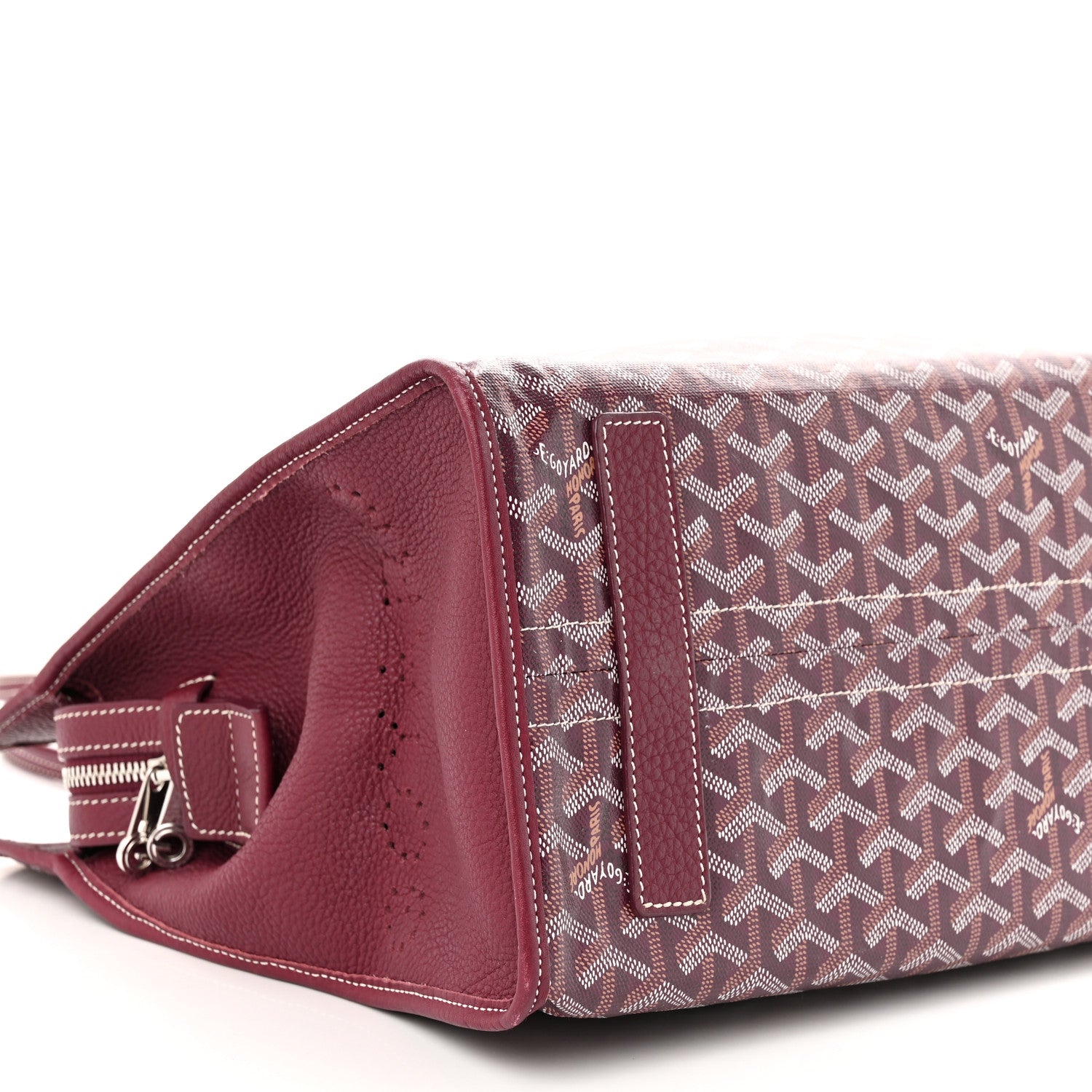 Goyard Goyardine Sac Hardy Pet Carrier PM Burgundy 10 of 14