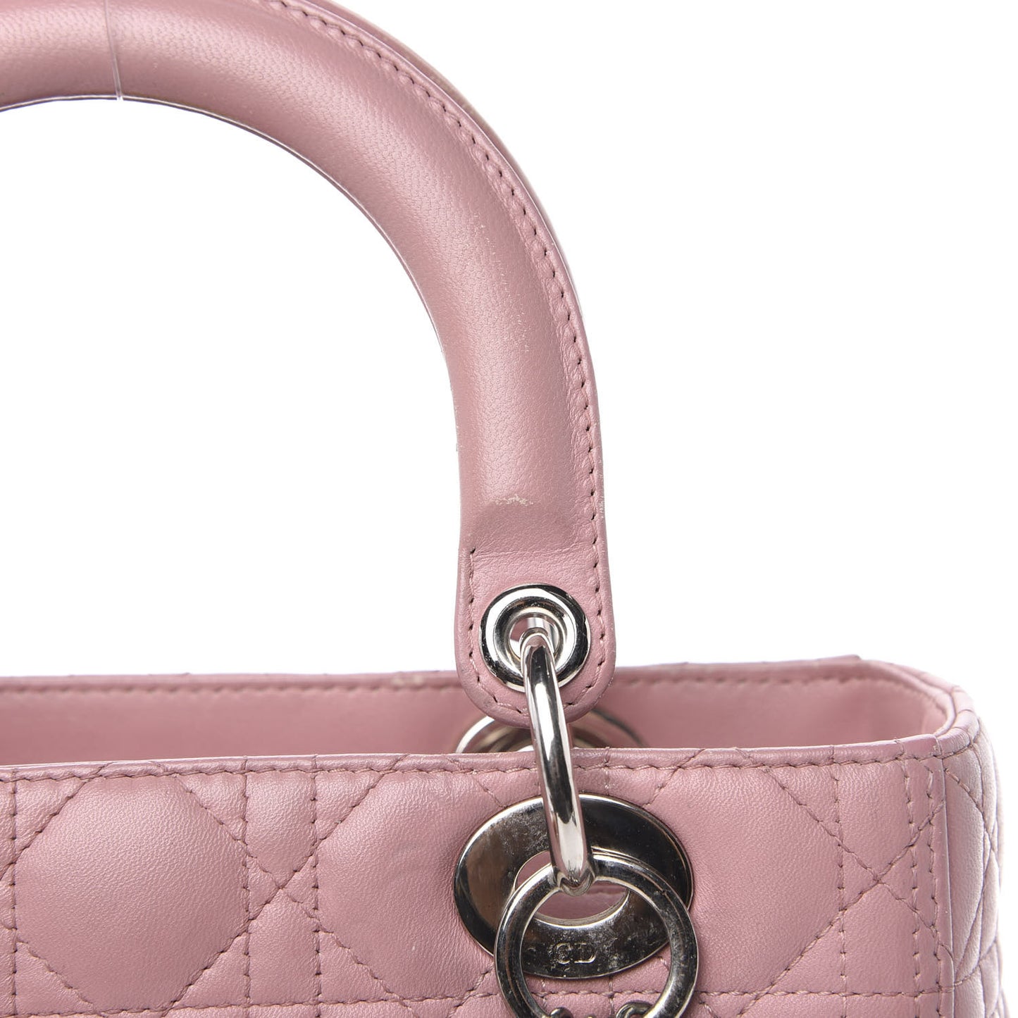 Lambskin Cannage Medium Lady Dior Pink